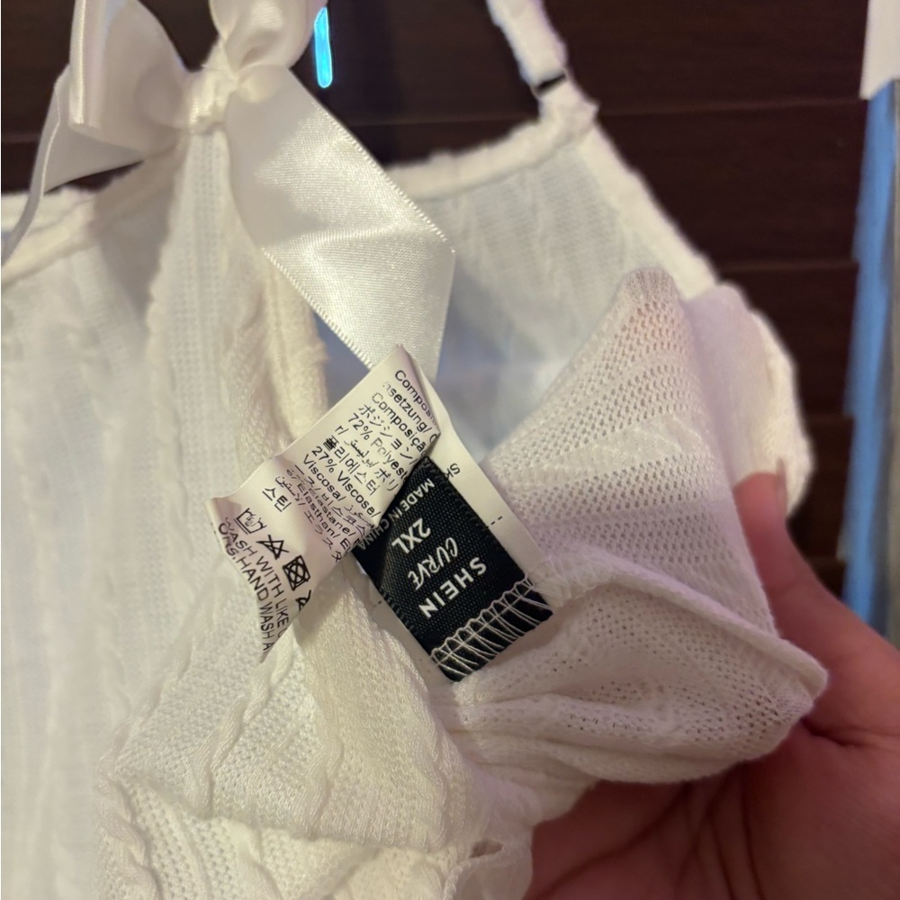 White Ruffled romper - Picture 3 of 3